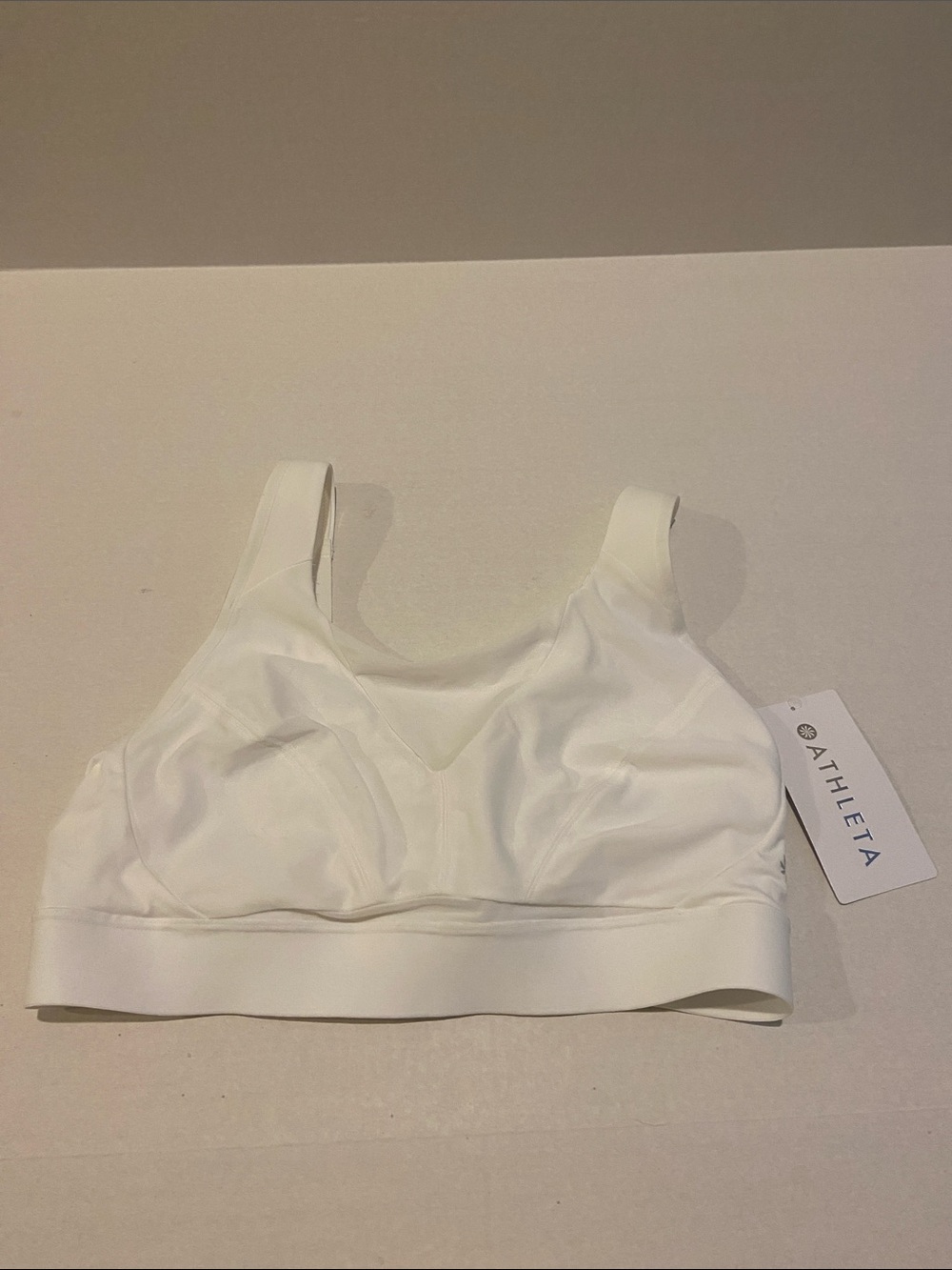 Athleta White SOUTIEN-GORGE INVINCIBLE Bra NWT 38 D